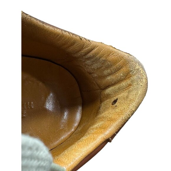 Hermes Men EU 40.5 US 7.5 Quick Sneakers Low Cut Shoes Leather Orange Brown Logo - Picture 11 of 16